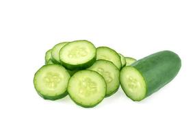 Cucumber isolated on white background photo