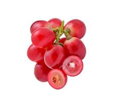 Red grapes isolated on white background. photo