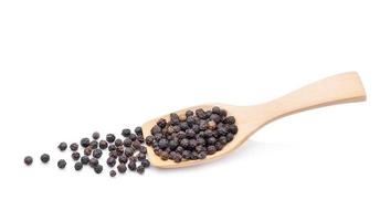 Black pepper isolated on white background photo