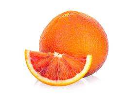 blood orange isolated on white background photo