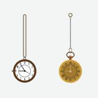 Necklaces watch icon vector design. Pendulum watch illustration flat design.