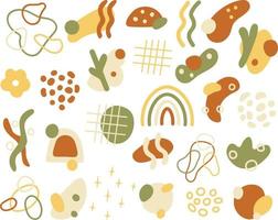 A set of abstract spots and lines vector