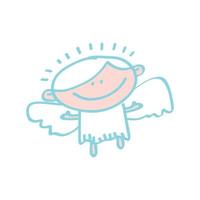 simple cute angel icon vector illustration