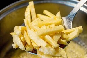 Fresh French fries, close-up photo