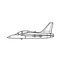 icono de avión militar de entrenamiento vector