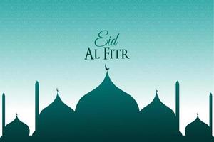 Artistic eid al fitr islamic festival religious background design vector