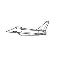 icono de avión militar vector