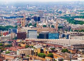 HDR Aerial view of London photo