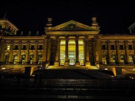 HDR Bundestag parliament in Berlin at night photo