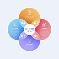 Professional business circular infographic template vector