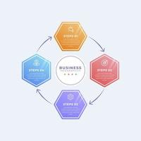 Realistic circular diagram infographic template vector