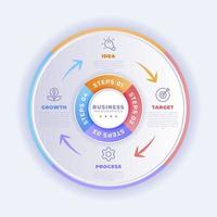 Modern business circular infographic template vector