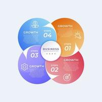 Modern business circular infographic template vector