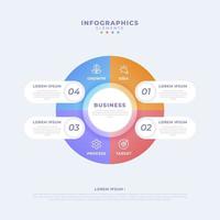 Professional business circular infographic template vector