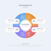 Professional business circular infographic template vector