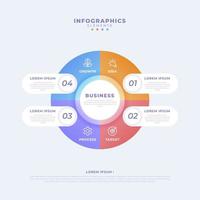 plantilla de infografía circular de negocios profesionales vector