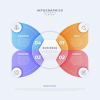 Realistic circular diagram infographic template vector