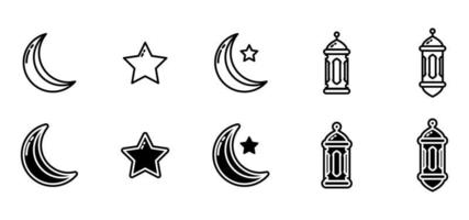 Icon collection with Ramadan theme. Vector editable