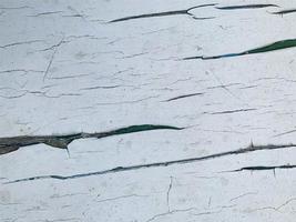 Wooden wall with weathered paint texture photo