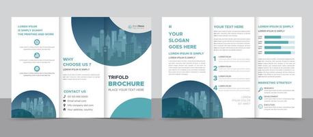Corporate Modern And Professional Trifold Brochure Template Design vector