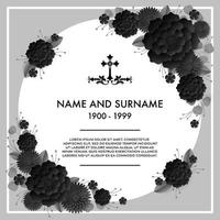 Memorial  Funeral Card Templates vector