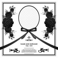 Memorial  Funeral Card Templates vector