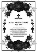 Memorial  Funeral Card Templates vector