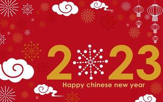 Happy chinese new year 2023 year of the rabbit vector