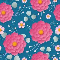 seamless floral pattern with colorful flowers vector