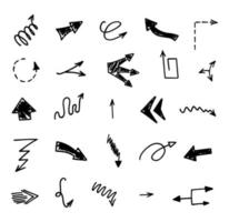 Vector set of hand drawn arrows, elements for presentation