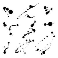 Set of Vector ink blots. Grunge design element