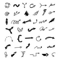 Vector set of hand drawn arrows, elements for presentation