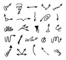 Vector set of hand drawn arrows, elements for presentation