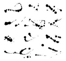 Set of Vector ink blots. Grunge design element