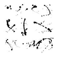 Set of Vector ink blots. Grunge design element