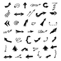 Vector set of hand drawn arrows, elements for presentation