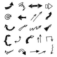 Vector set of hand drawn arrows, elements for presentation