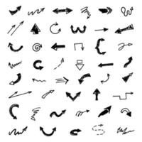 Vector set of hand drawn arrows, elements for presentation