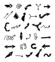 Vector set of hand drawn arrows, elements for presentation