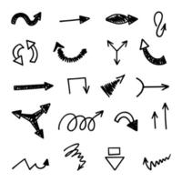 Vector set of hand drawn arrows, elements for presentation