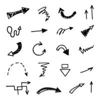 Vector set of hand drawn arrows, elements for presentation