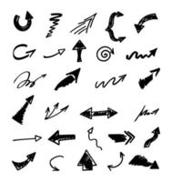 Vector set of hand drawn arrows, elements for presentation