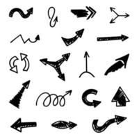 Vector set of hand drawn arrows, elements for presentation