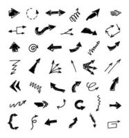 Vector set of hand drawn arrows, elements for presentation