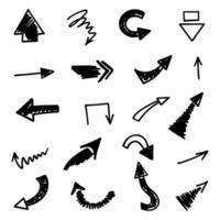 Vector set of hand drawn arrows, elements for presentation