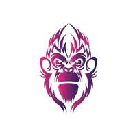 gorilla logo vector image