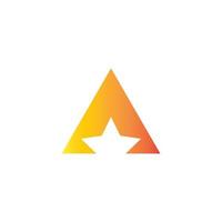 triangle logo with star vector