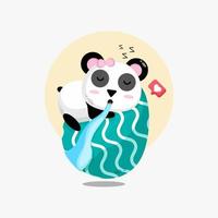 Cute panda hold an easter egg vector