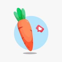 Cartoon carrot icon design vector