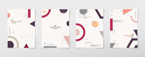 Abstract minimal geometric template design artwork set. vector